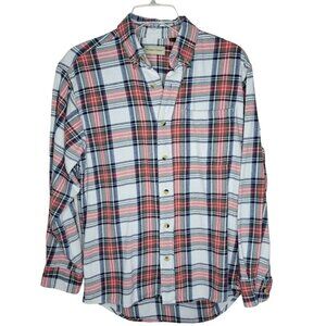Hobbs Creek Men's Sz Small Plaid Flannel Long Sleeve Button Down Cotton Shirt